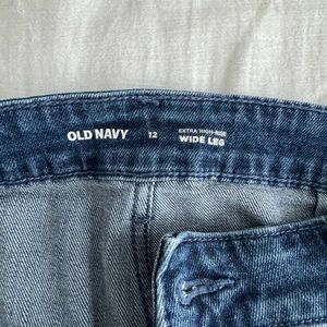 Old Navy size 12 extra high rise wide leg jeans